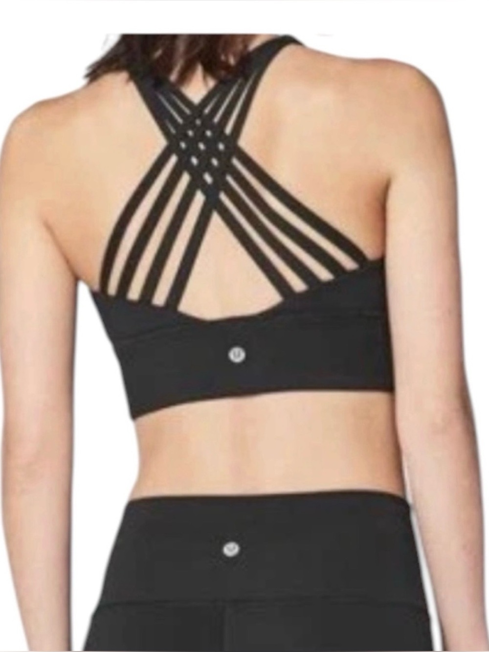 Lululemon Free to be Moved Strappy Racerback Sports Bra S 6 Black